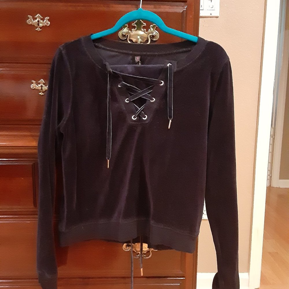 Betsey Johnson Navy Velour Tracksuit